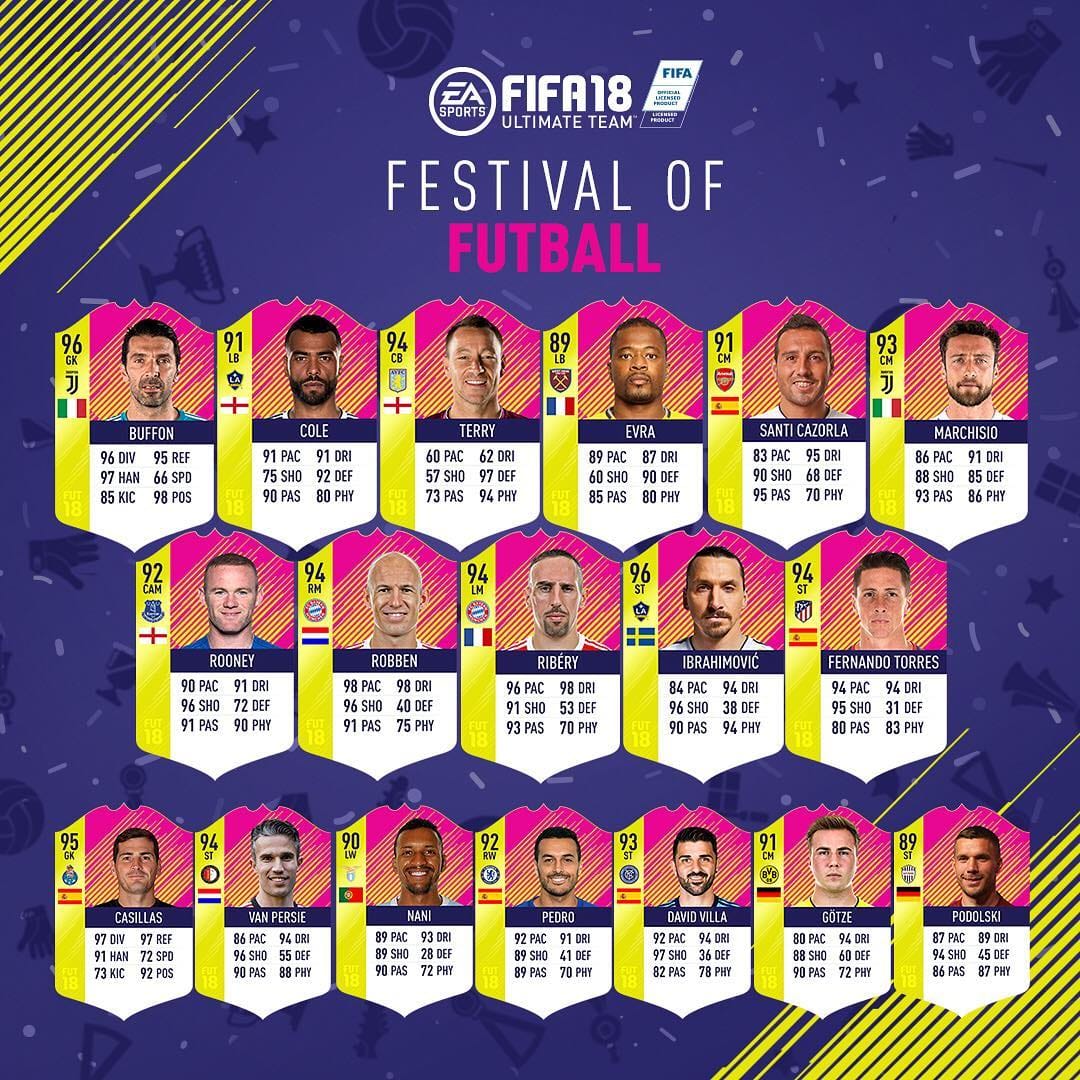 Fut 18 Festival Of Futball Classic European Squad Fifaultimateteam It Uk