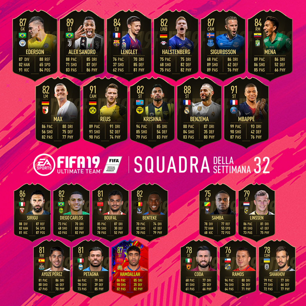 Fifa 19 Totw 32 Of The Ultimate Team Mode Announced Fifaultimateteam It Uk