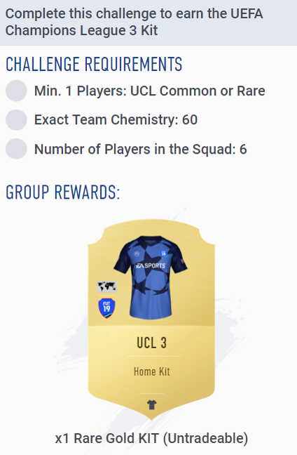 Fifa 19 The New Sbc Uefa Champions League Kits Is Available