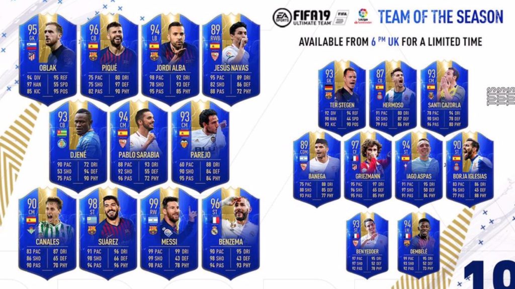 😗 ez 😗 Fifa Mobile La Liga Tots 2019 9999 fifa20mobile.com