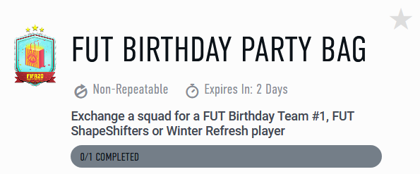 Fifa Fut Birthday Party Bag Sbc Requirements Fifaultimateteam It Uk Fifa Fut Birthday Party Bag Sbc Requirements Fifaultimateteam It Uk