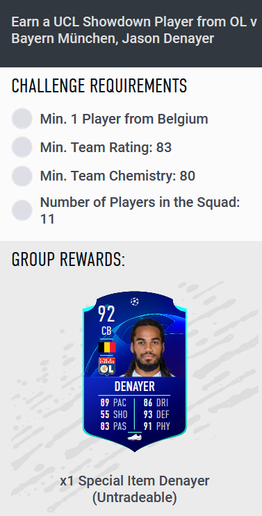 Fifa 20 Denayer Vs Arp Ucl Showdown Sbc Requirements And Solutions Fifaultimateteam It Uk