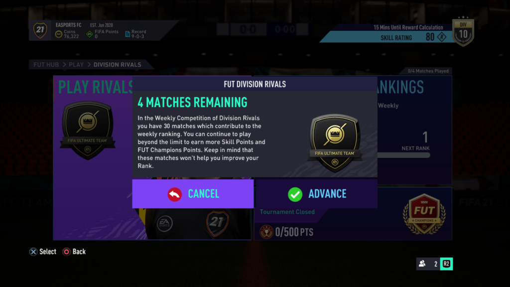 rivals matches remaining