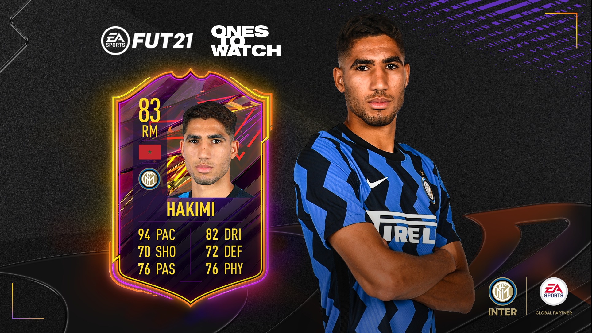 FIFA 21 Achraf Hakimi OTW Ones To Watch card announced FifaUltimateTeam.it UK
