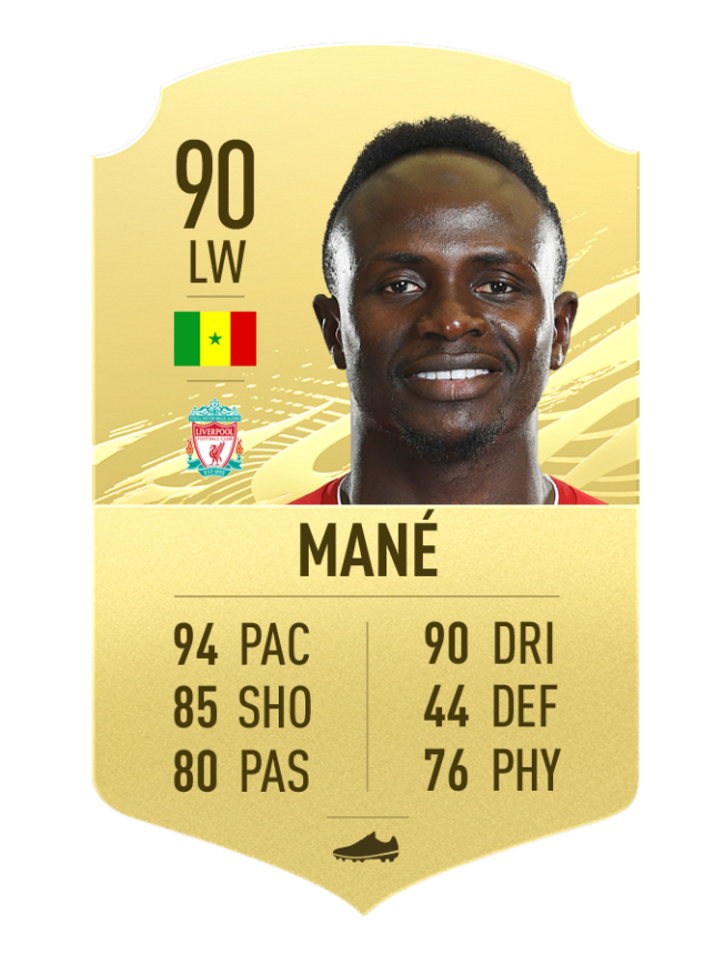 mane fifa 21 ratings fastest