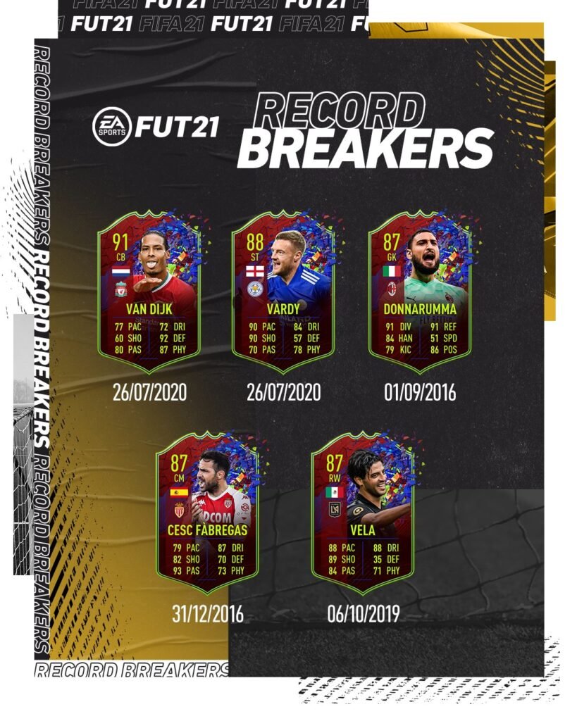 FIFA 21 New 5 Record Breakers cards for Black Friday announced