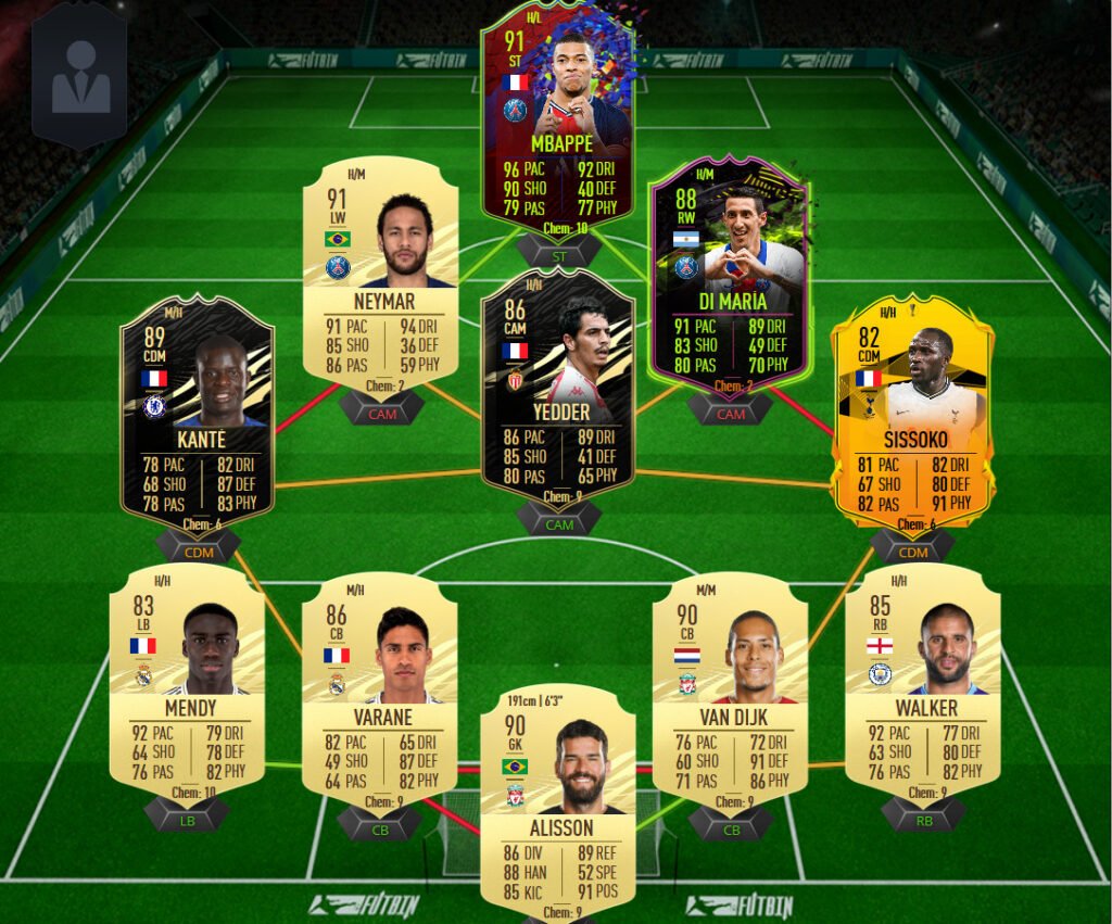 team in game 4 2 3 1 fifa 21