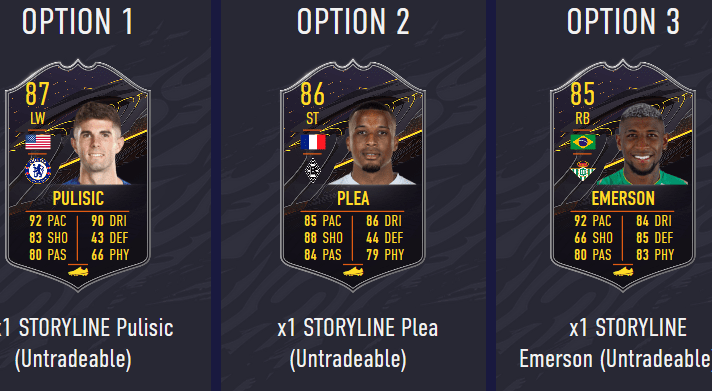 FIFA 21: Pulisic Plea Emerson – Storyline cards Season 3 Objectives