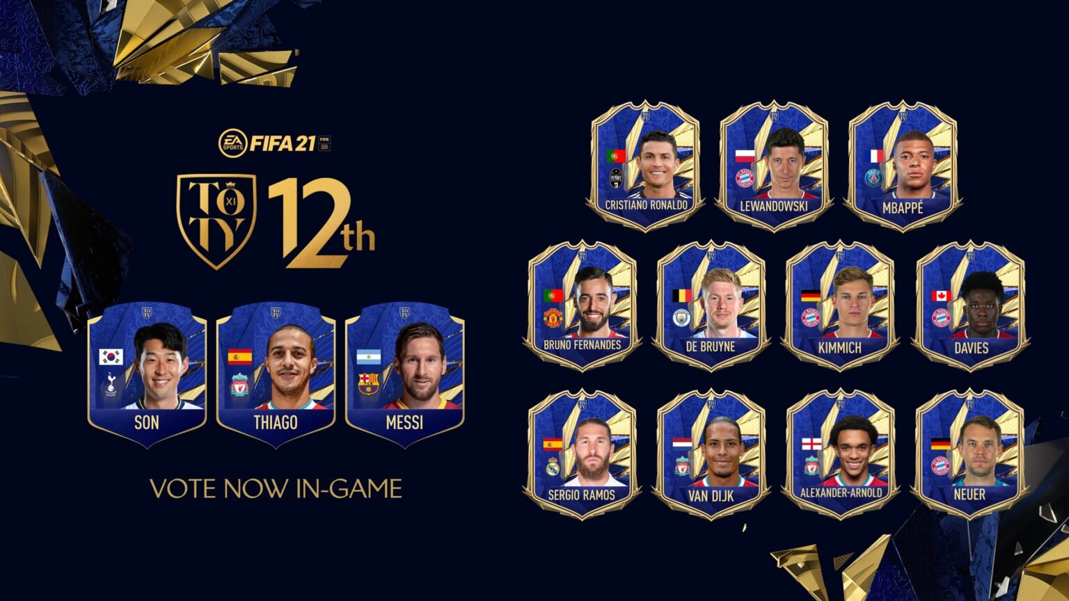 FIFA 21 Vote for the 12th TOTY Follow the live stream on Twitch