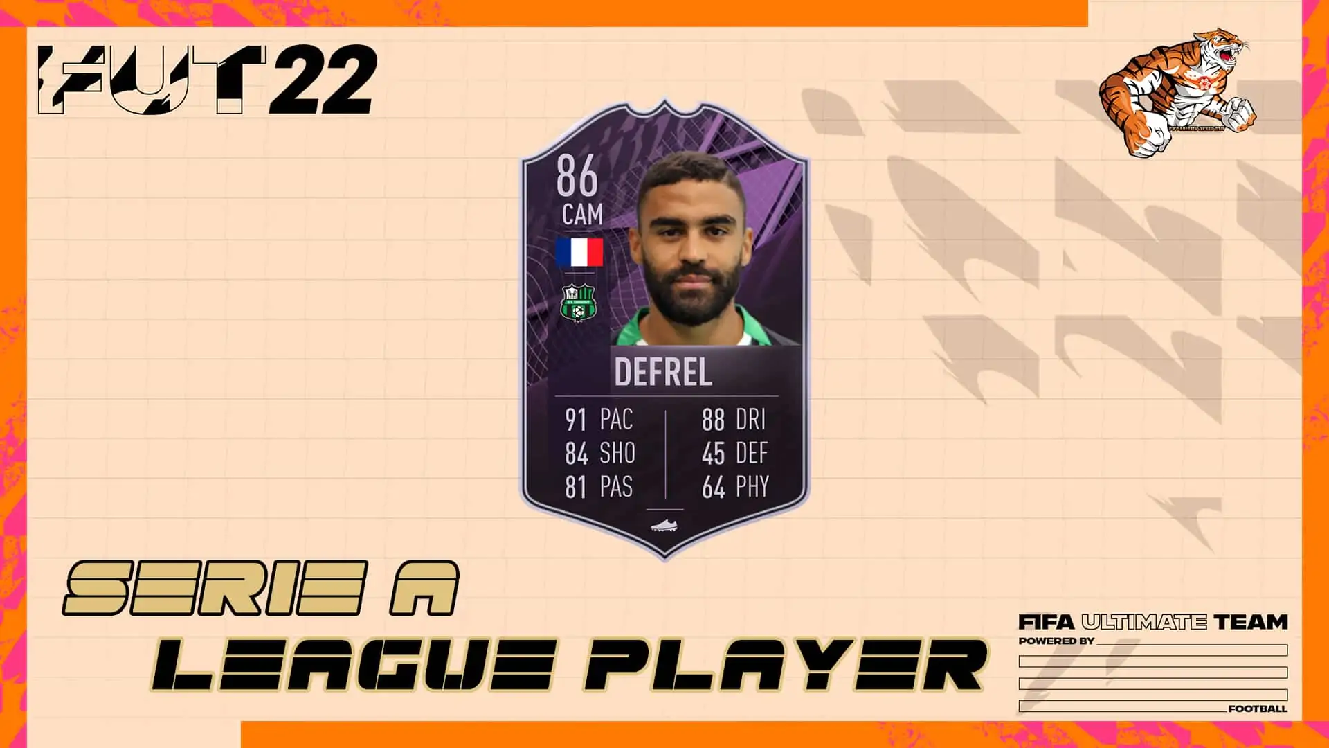 cover defrel serie a league player fifa 22