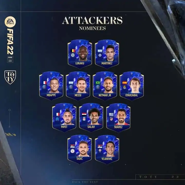 toty nominees 2
