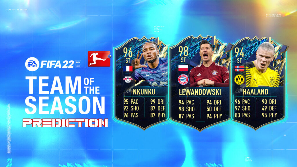 FIFA 22 TOTS Bundesliga Predictions Team Of The Season with Nkunku