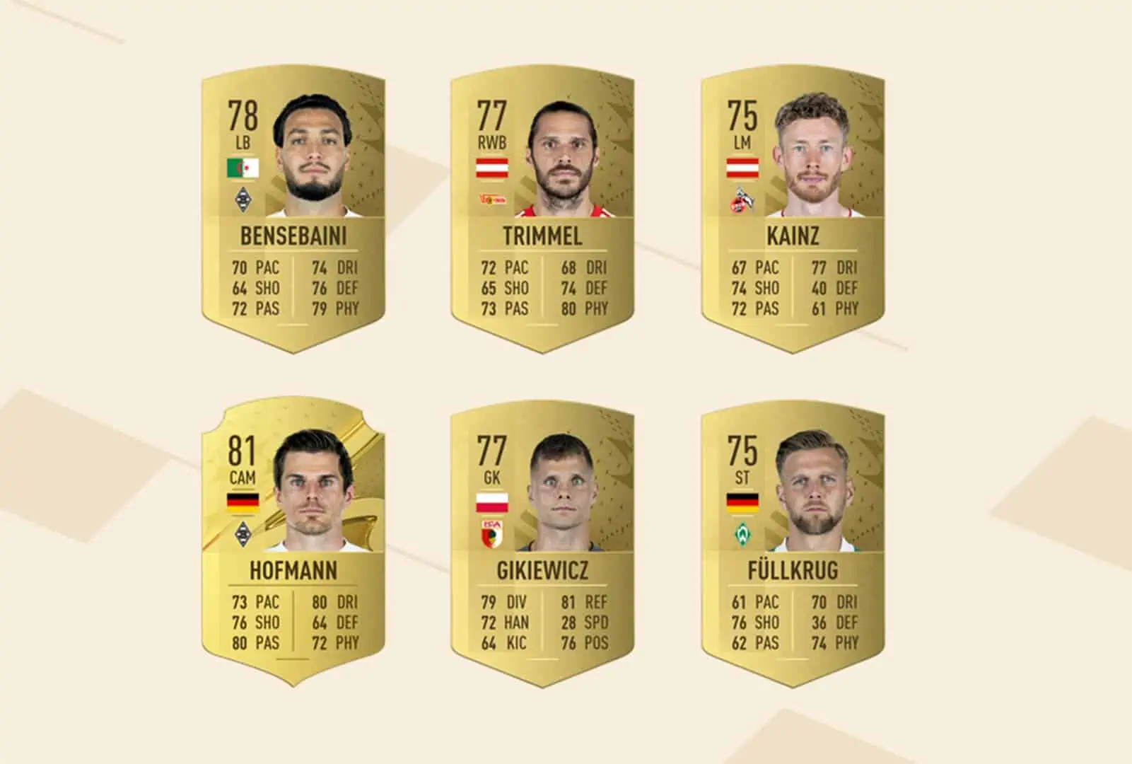 FIFA 23 SEPTEMBER BUNDESLIGA NOMINEES