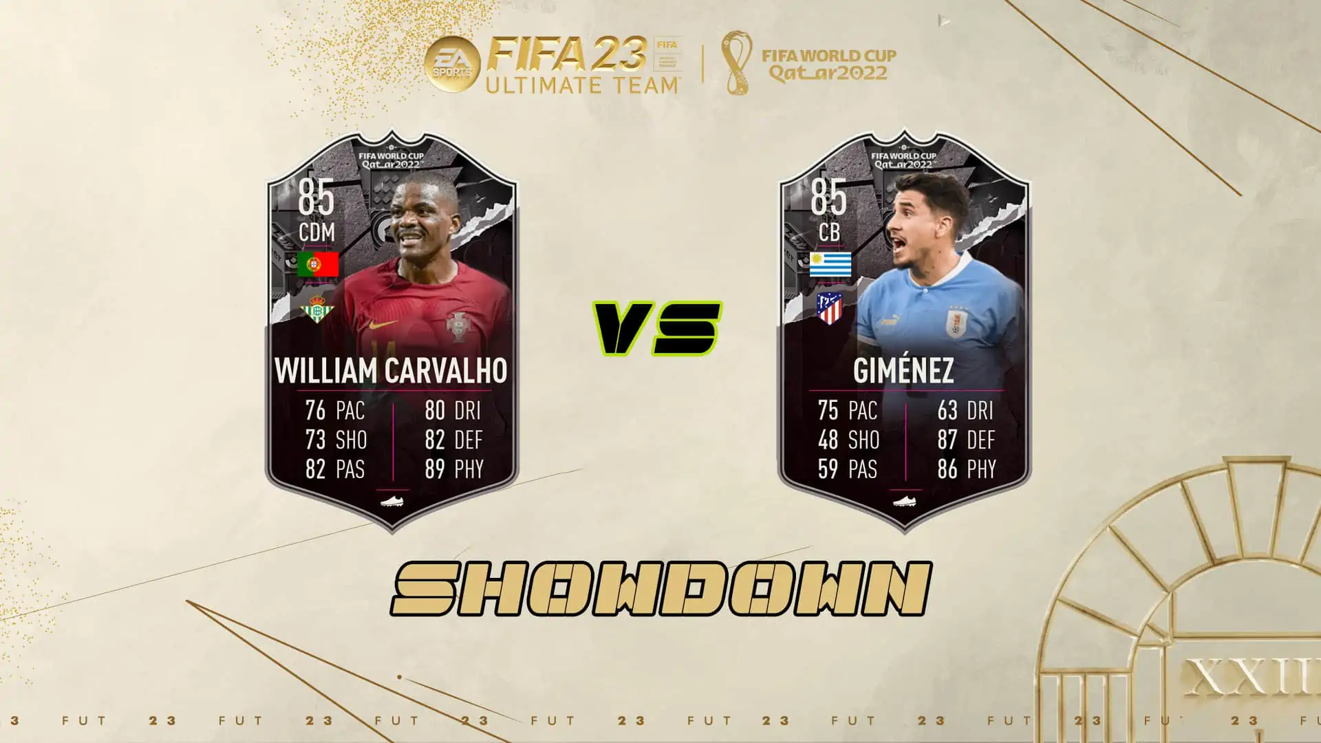 FIFA 23 SBC CARVALHO VS GIMENEZ WORLD CUP SHOWDOWN