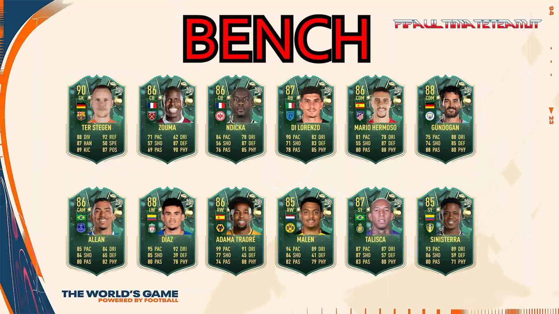 FIFA 23 WINTER WILDCARDS PREDICTIONS BENCH