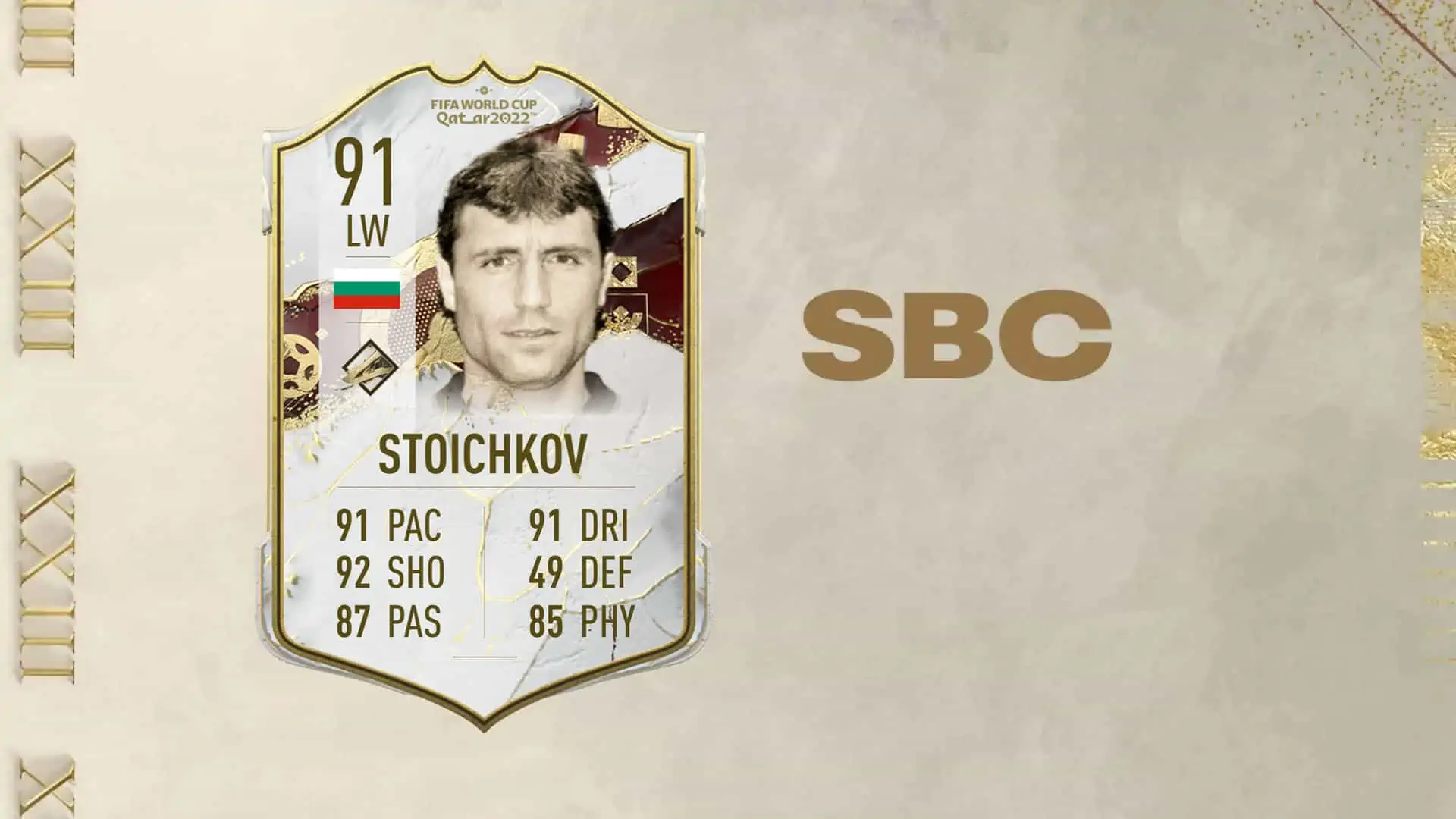 FIFA 23 STOICHKOV WORLD CUP ICON SBC