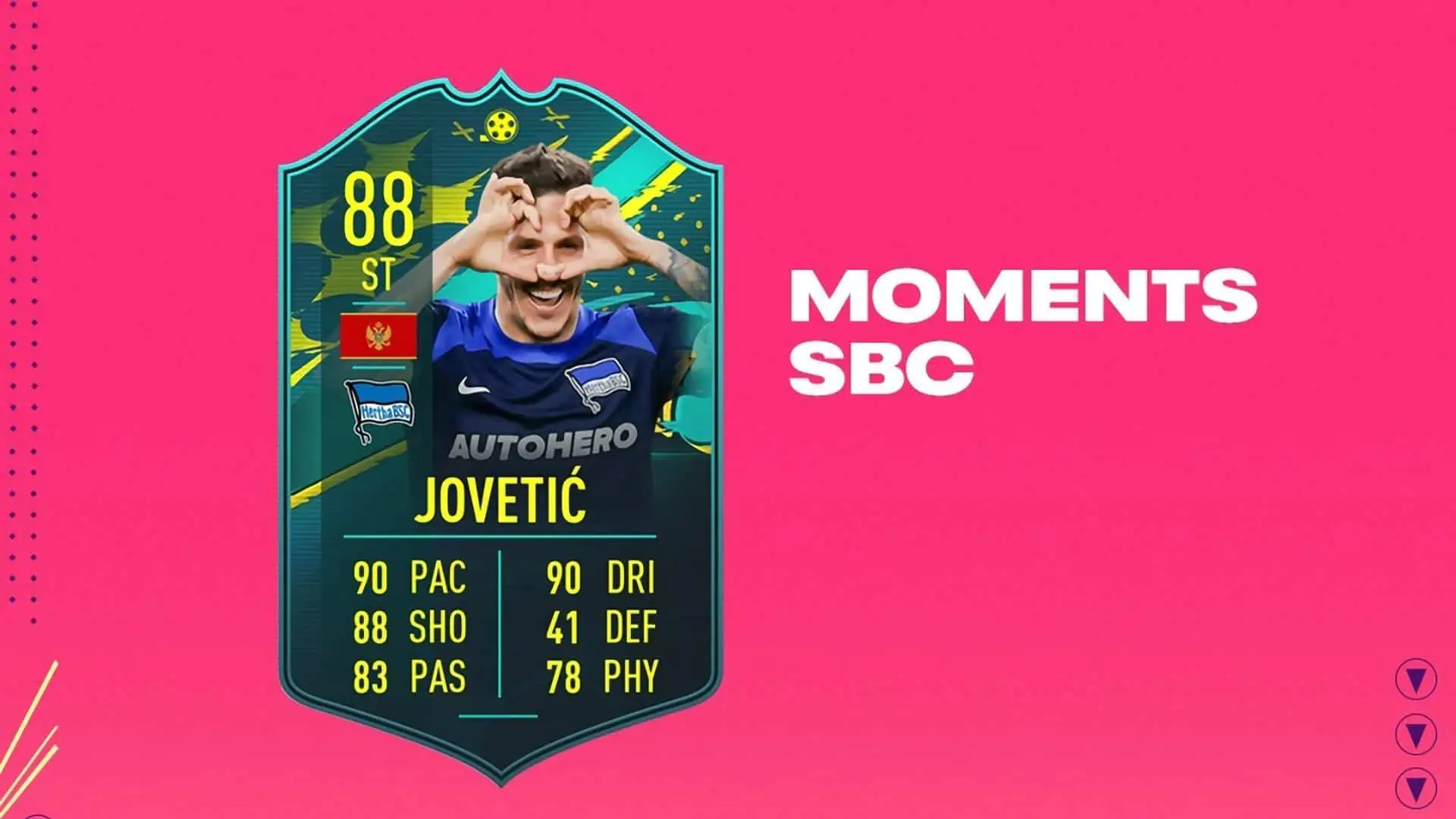FIFA 23 SBC JOVETIC MOMENTS