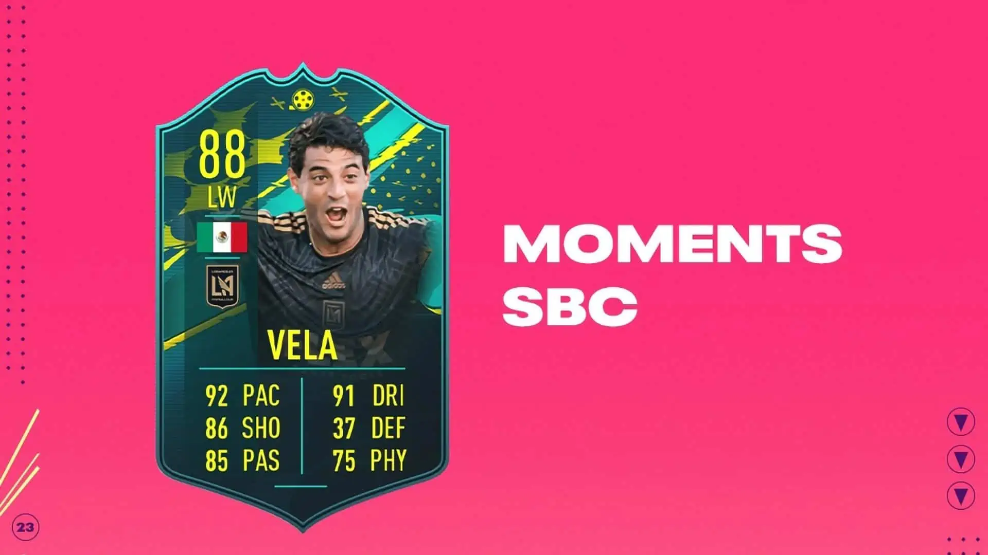 FIFA 23 SBC VELA MOMENTS