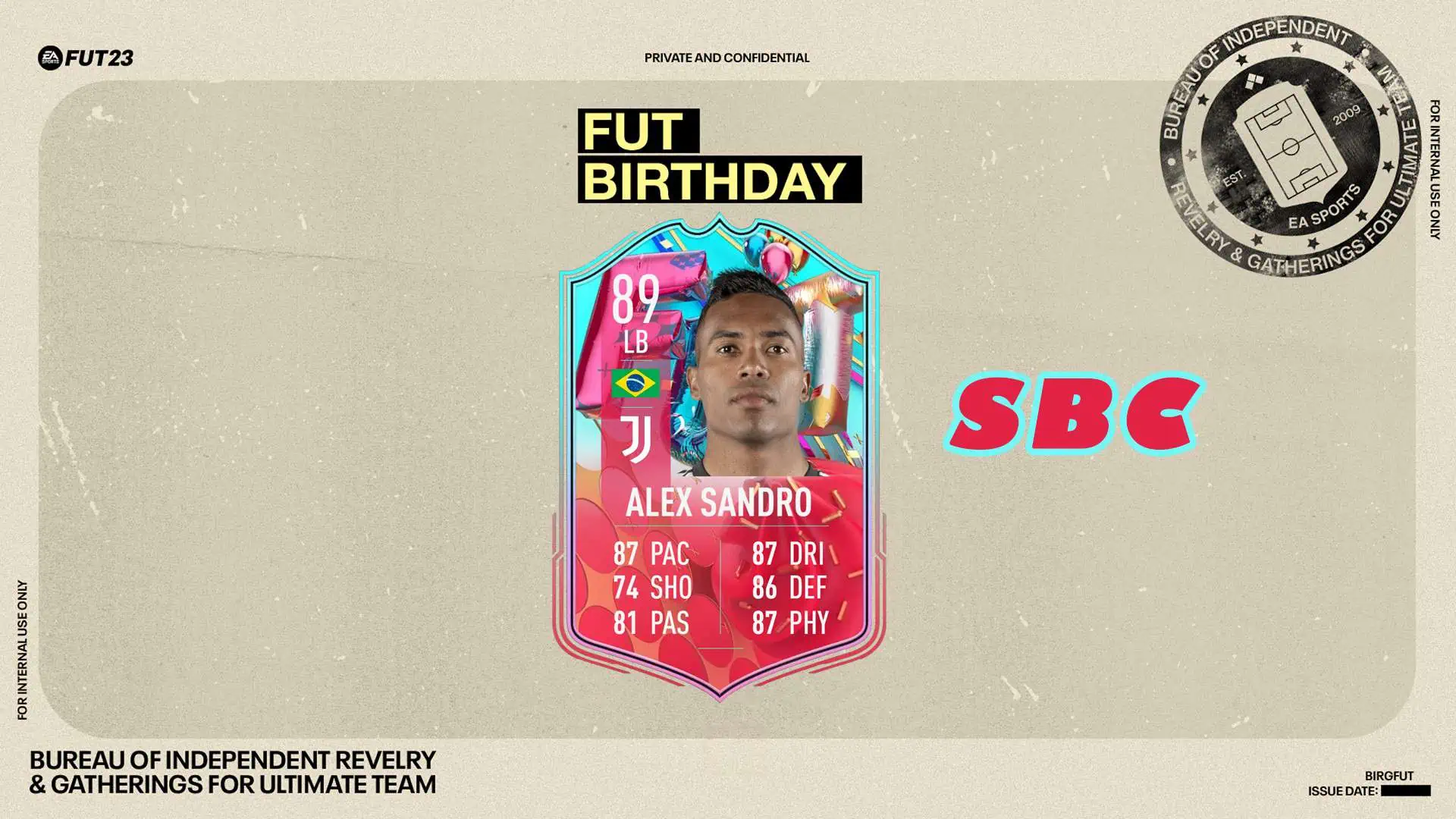 FIFA 23 SBC ALEX SANDRO FUT BIRTHDAY