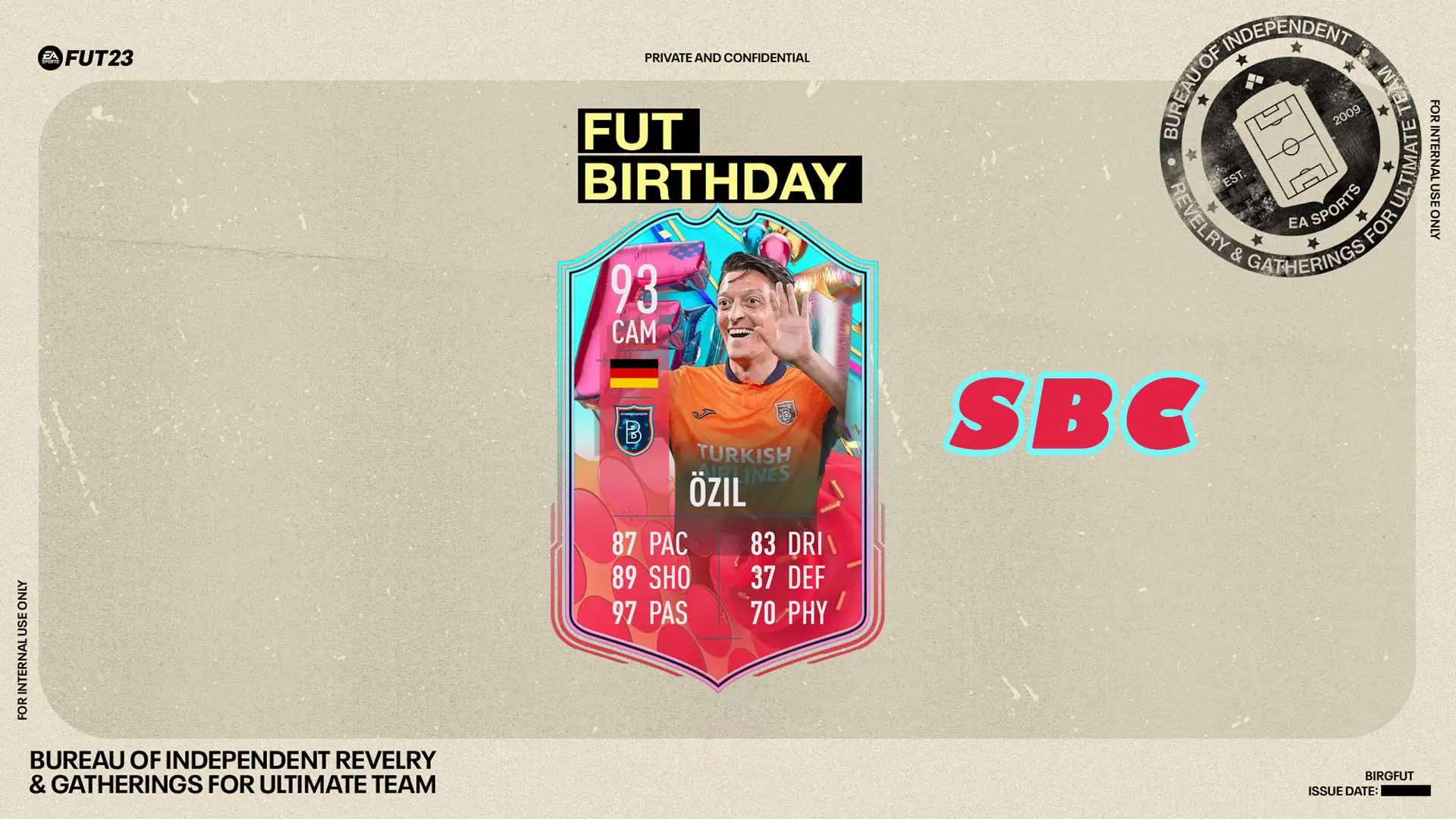 FIFA 23 SBC OZIL FUT BIRTHDAY