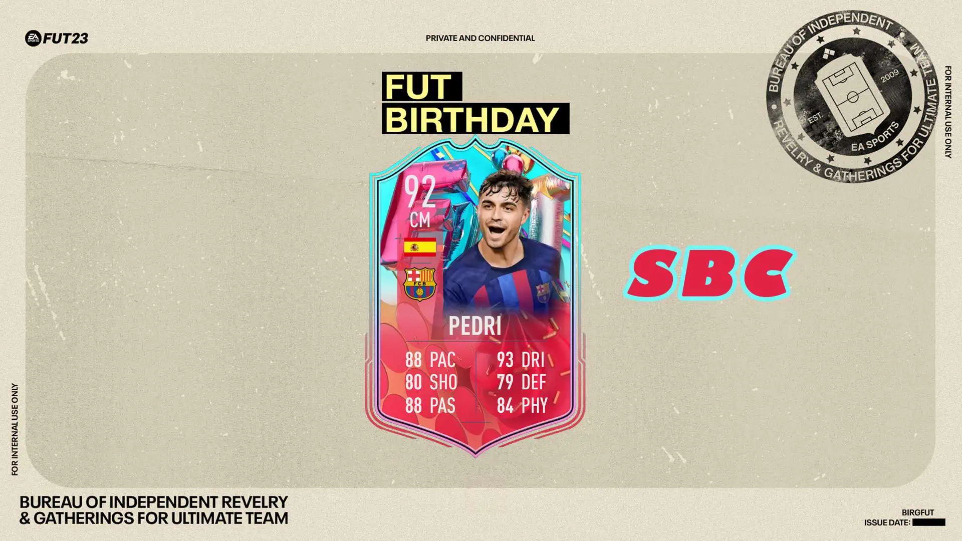 FIFA 23 SBC PEDRI FUT BIRTHDAY