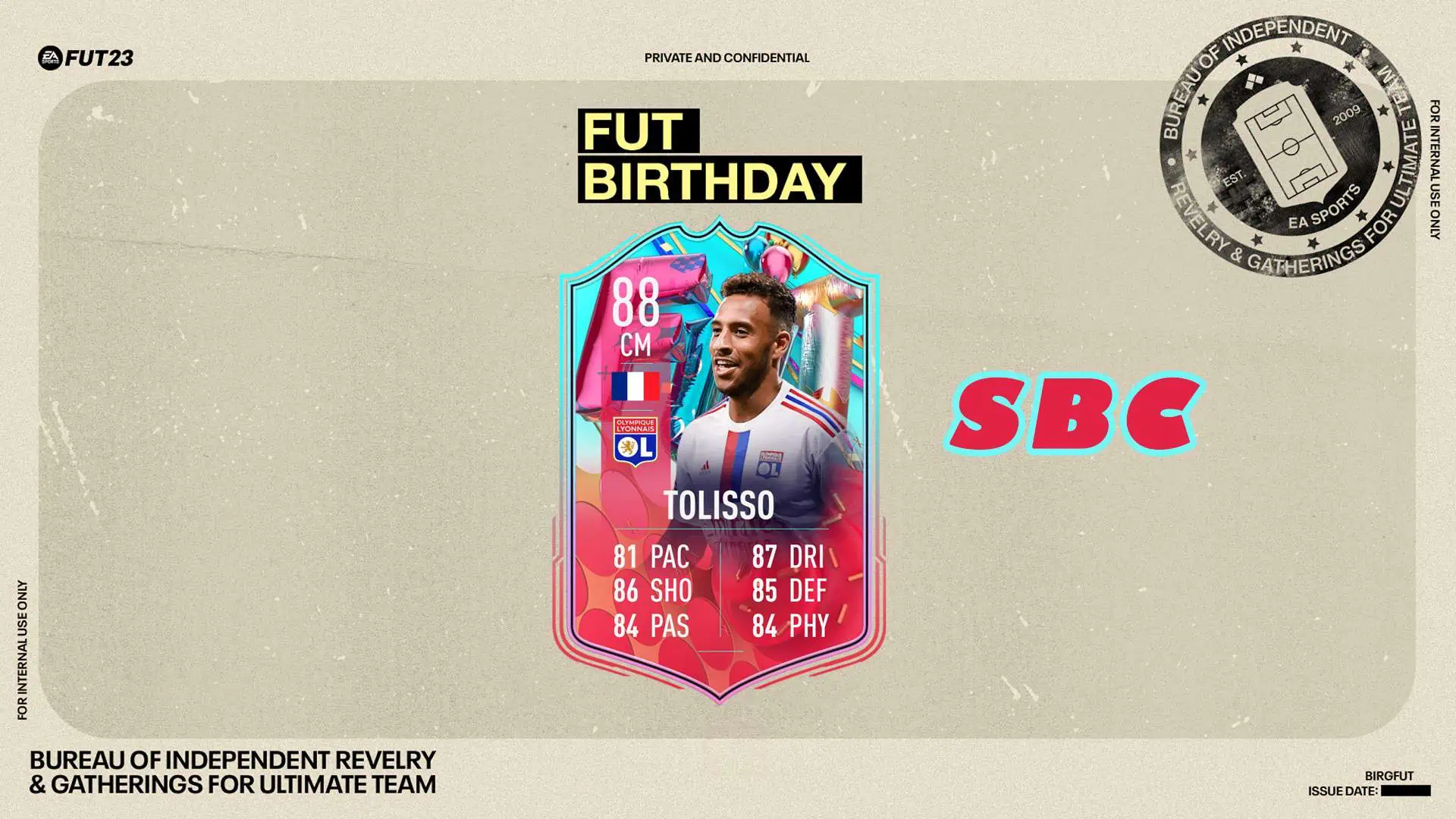 FIFA 23 SBC TOLISSO FUT BIRTHDAY