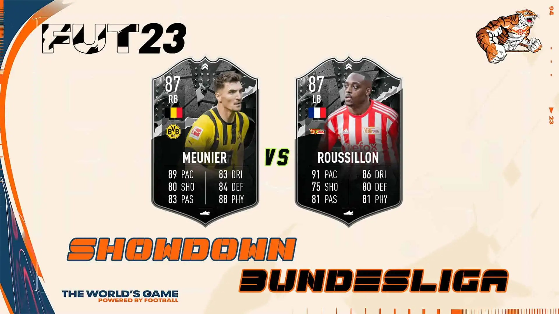 FIFA 23 MEUNIER VS ROUSSILLON SHOWDOWN SBC