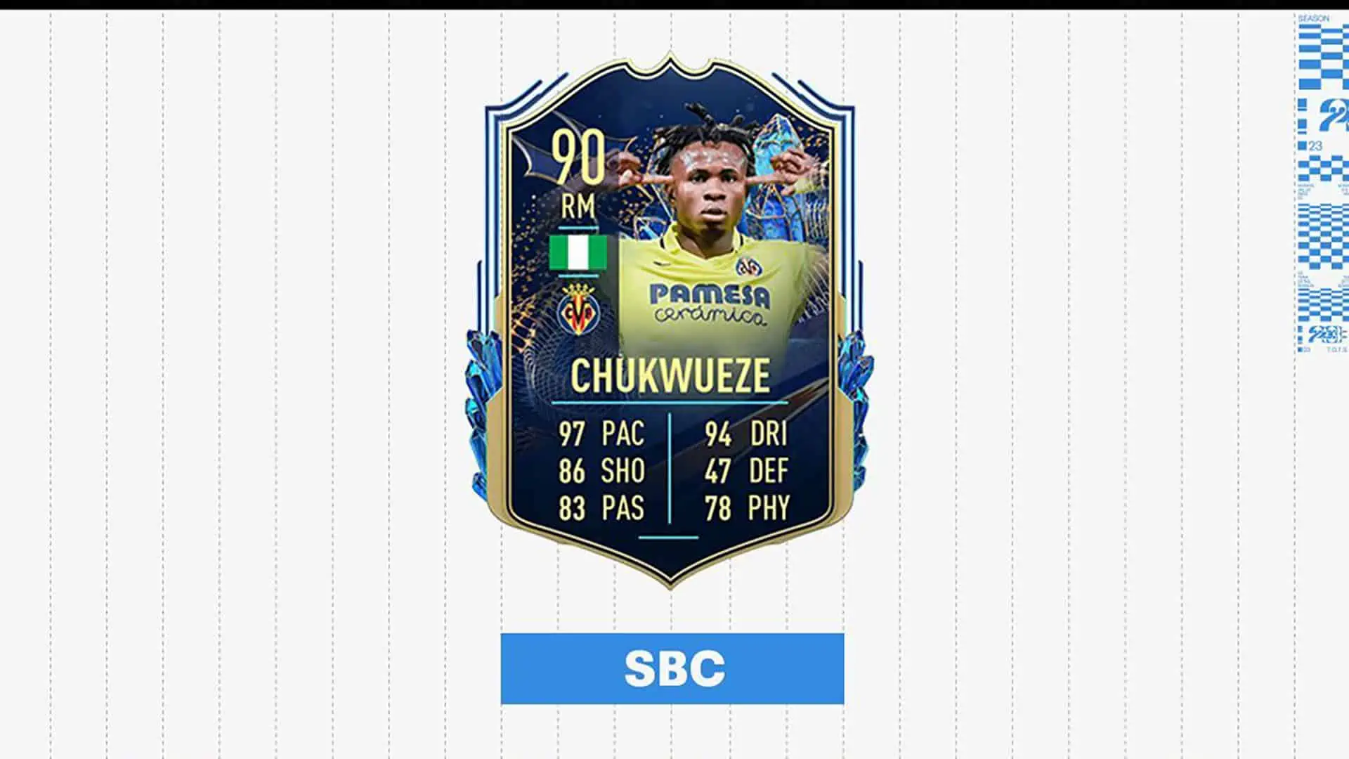 FIFA 23 Chukwueze TOTS SBC