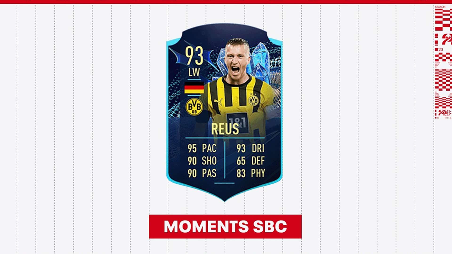 FIFA 23 SBC REUS TOTS MOMENTS BUNDESLIGA