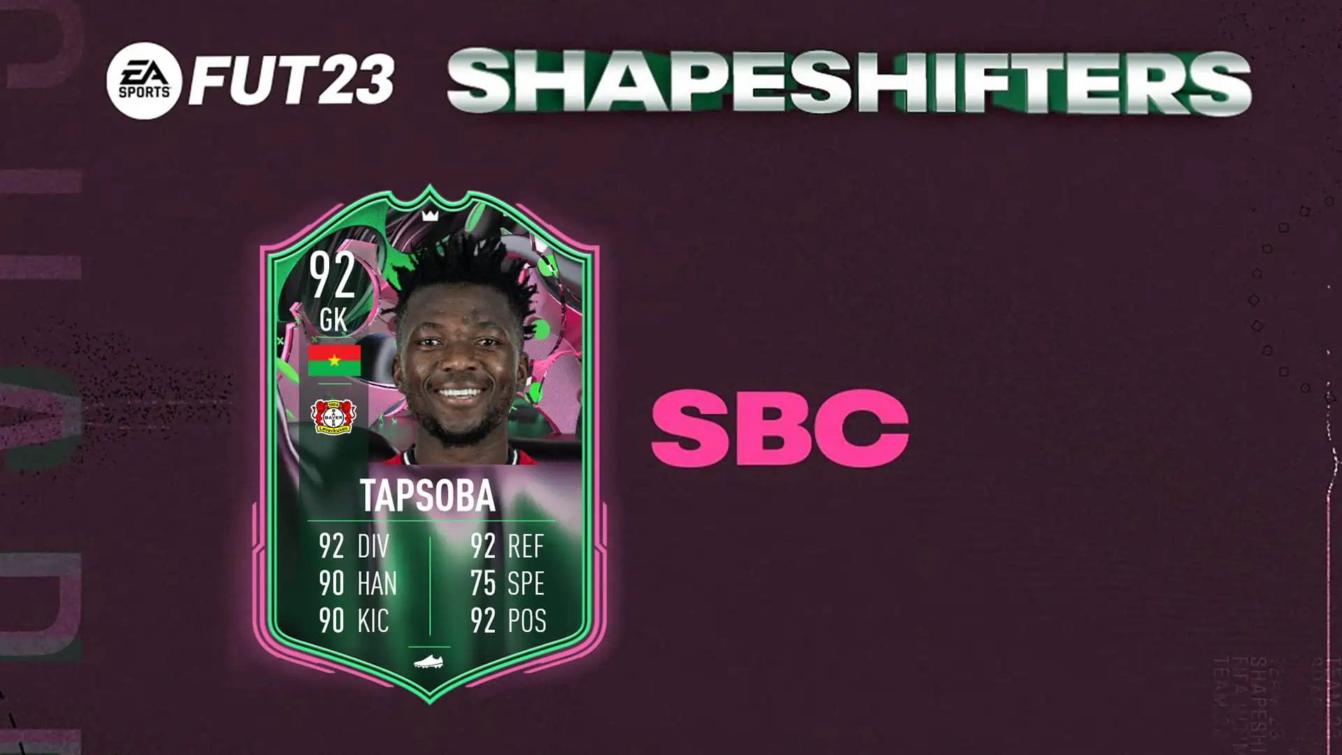 FIFA 23 SBC TAPSOBA SHAPESHIFTERS