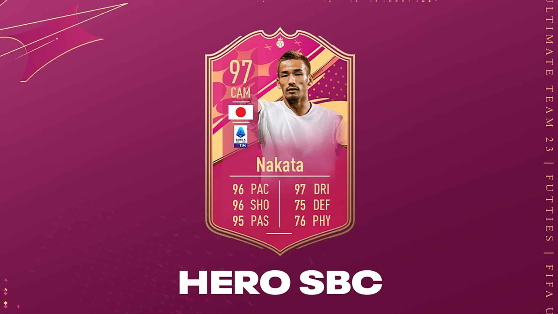 FIFA 23 SBC Hidetoshi Nakata FUTTIES Hero Cheapest Solutions