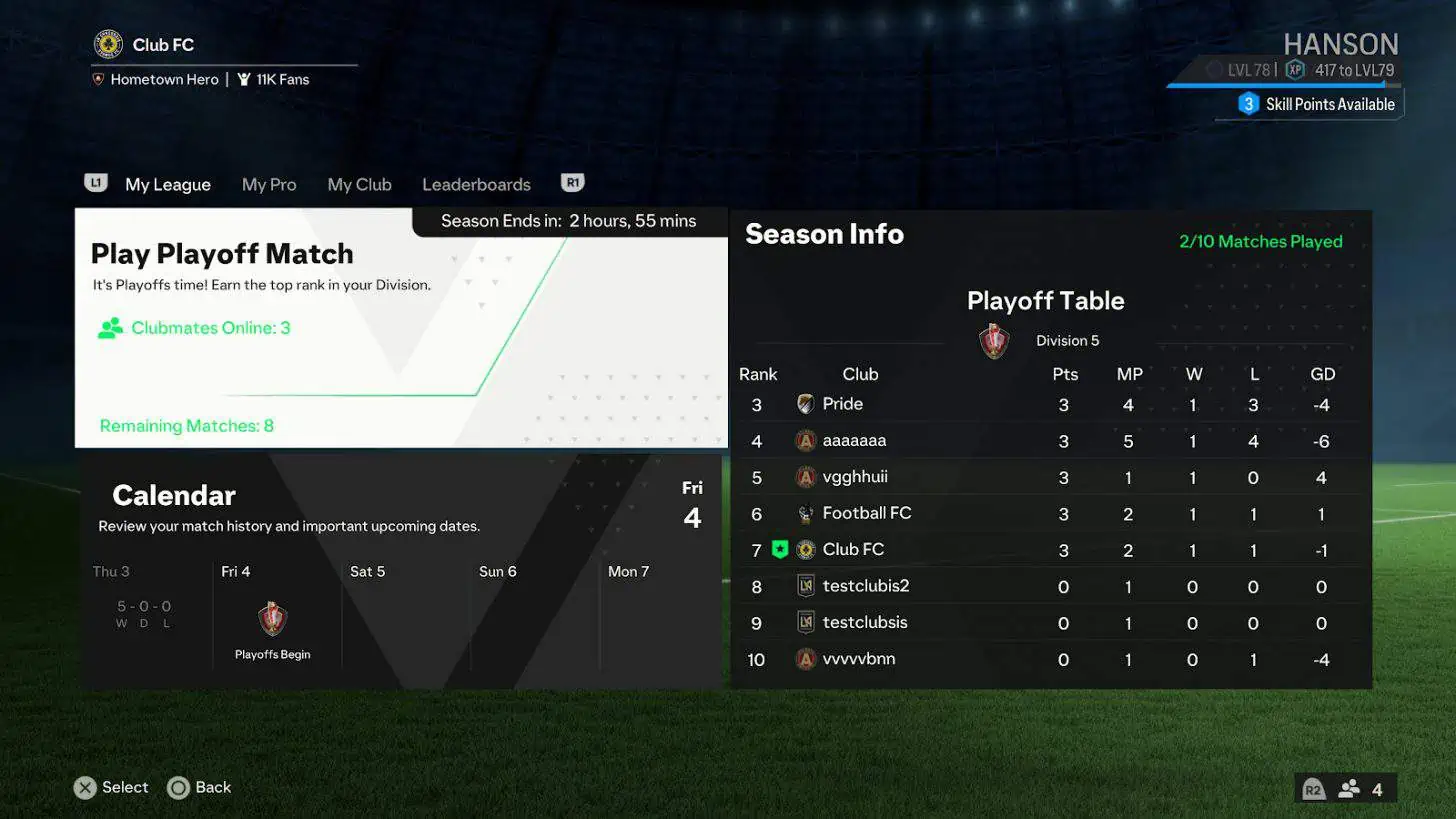 Clubs 3