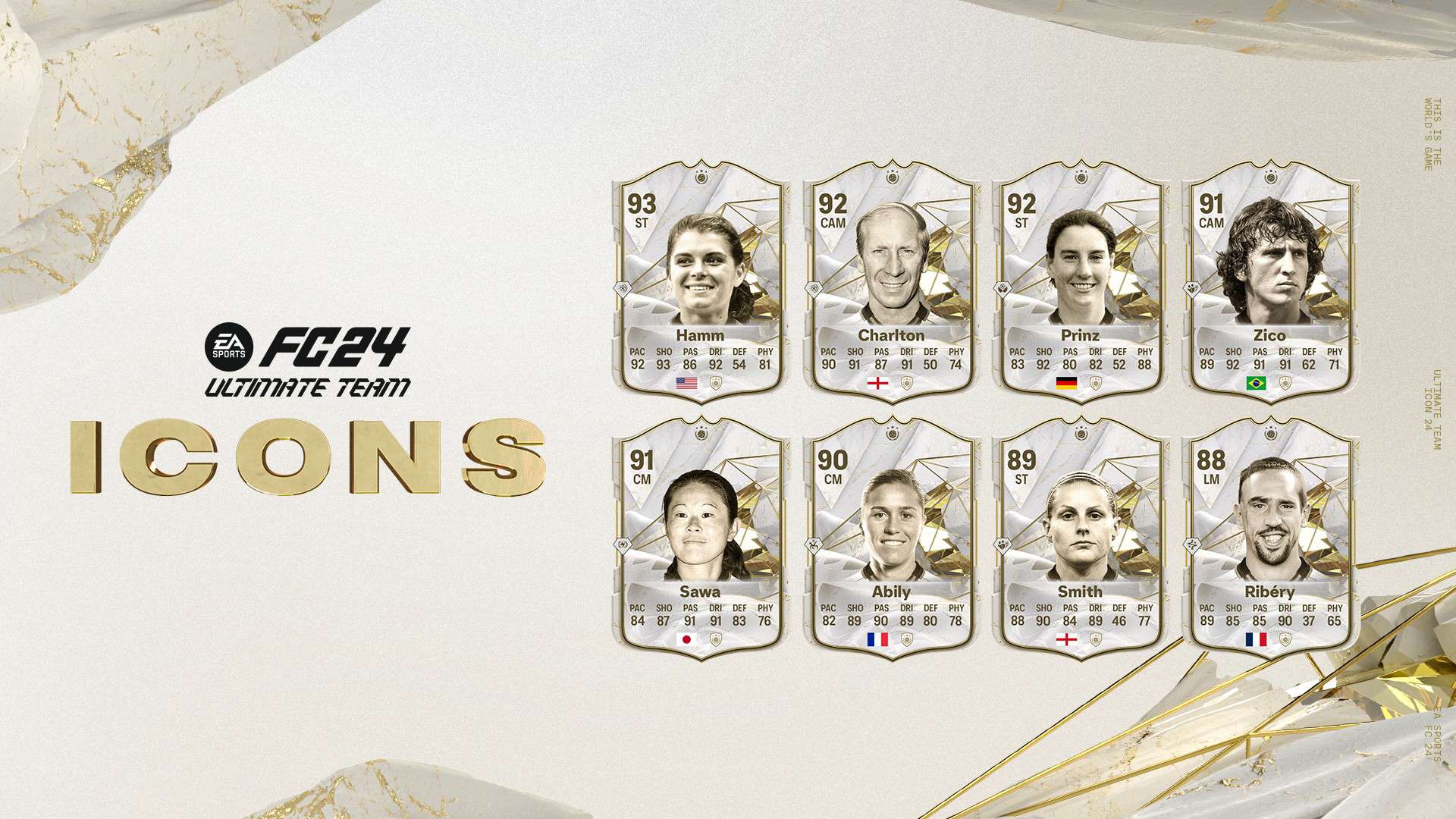 EA FC 24 All 8 New Icons With Ribery, Charlton, Zico, Hamm and More ...
