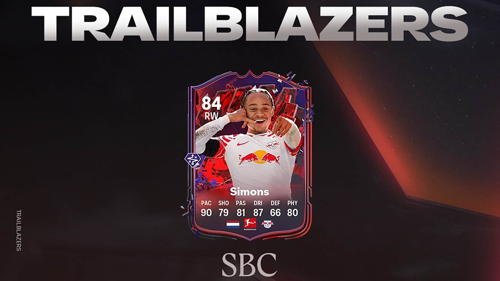 EA FC 24 Xavi Simons Trailblazers SBC Cheapest Solutions and Review FifaUltimateTeam.it UK