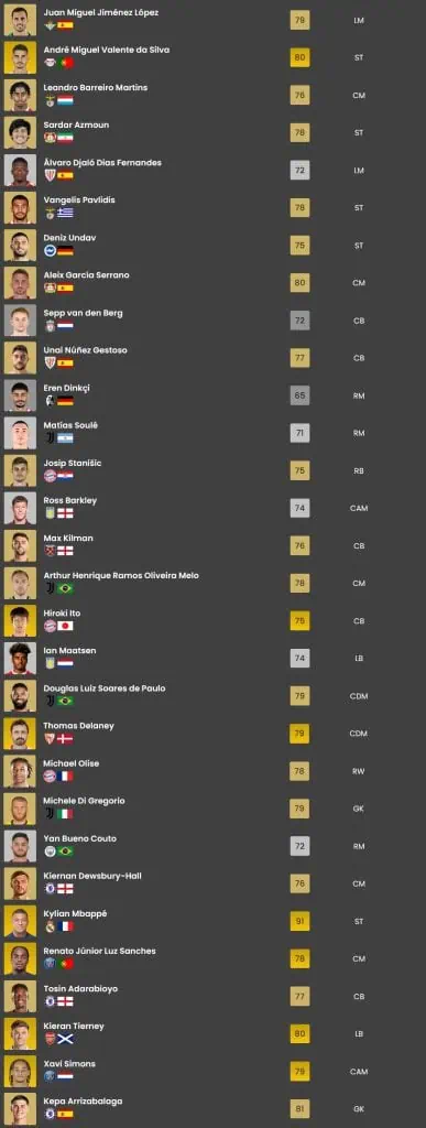 batch 1 transfers ultimate team v3 fc 24