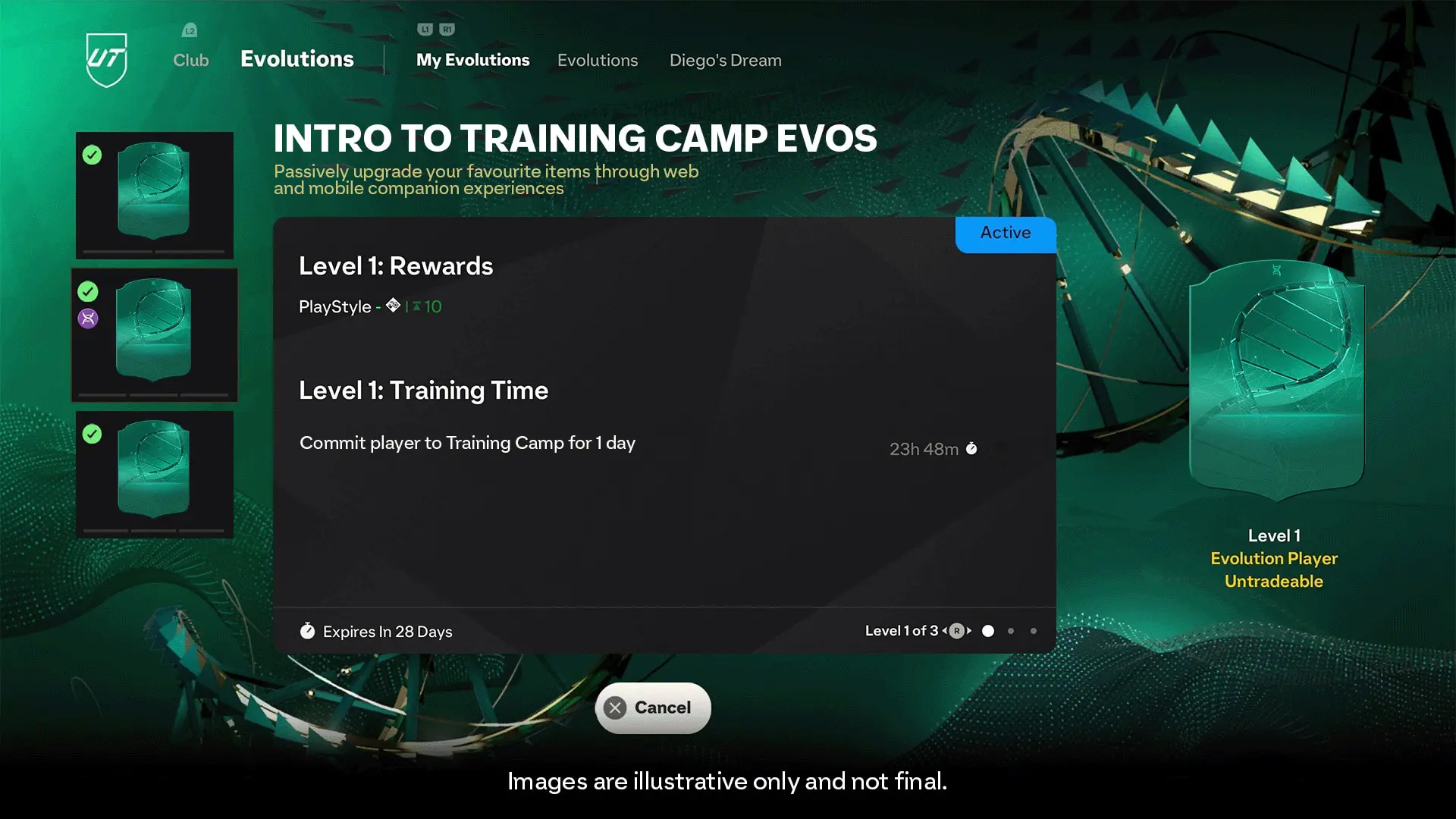 FC 25 Training Camp Evolutions