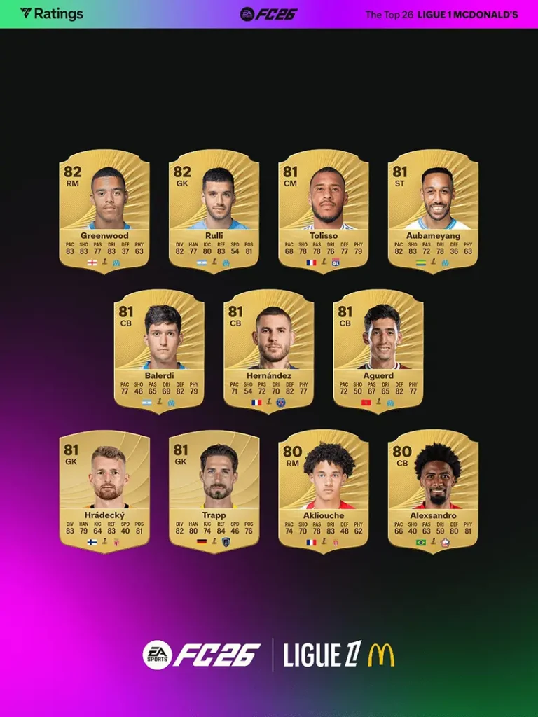 Top 26 Ligue 1 Ratings Ultimate Team EA FC 26 Screenshot 5