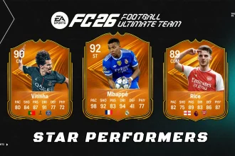 Cover Mbappe Vitinha Rice Star Performers Prediction EA FC 26