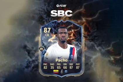 Cover SBC Pacho Thunderstruck Prediction EA FC 26