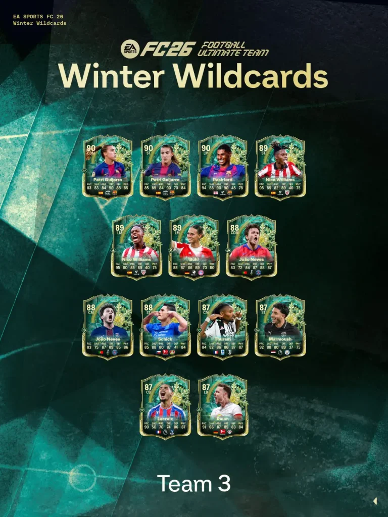 Team 3 Winter Wildcards EA FC 26 Image 1