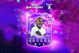 Cover Team 2 Pogba FUT Birthday Prediction EA FC 26