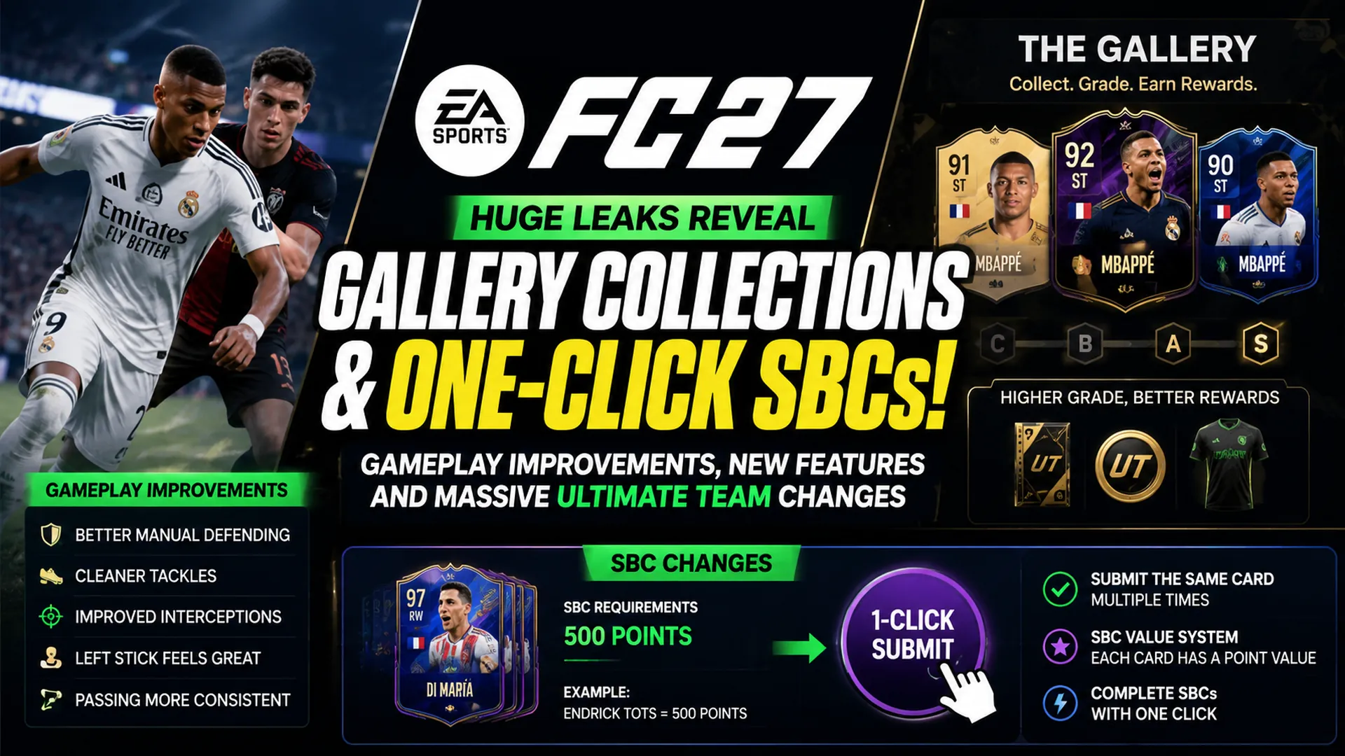 FC 27 Gameplay And Ultimate Team Leaks Reveal New Gallery System And 