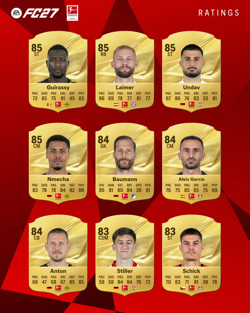 Top Bundesliga Ratings EA FC 27 Image 2