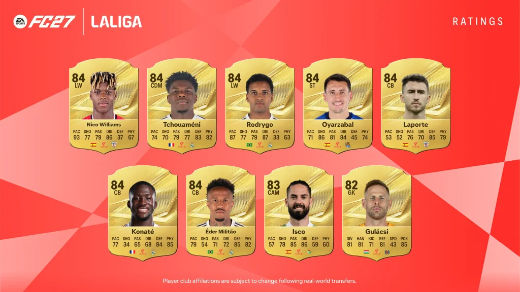 Top LaLiga Ratings EA FC 27 Image 3