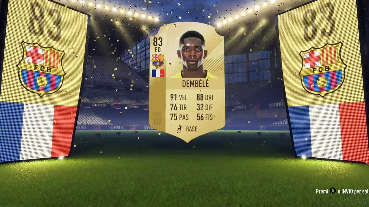 news pack opening dembele fut 18