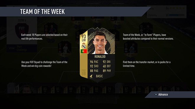 single player 7 fut 18