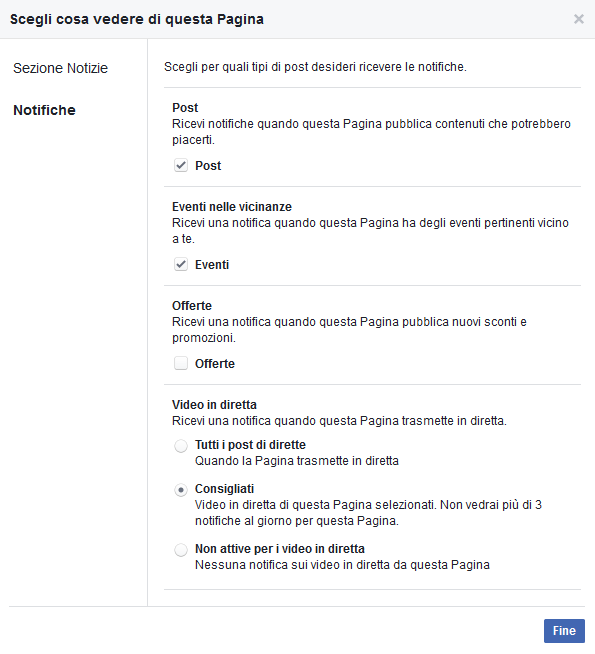 facebook notifiche