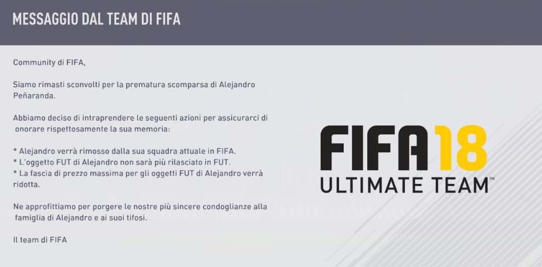 comunicato ea sports penaranda