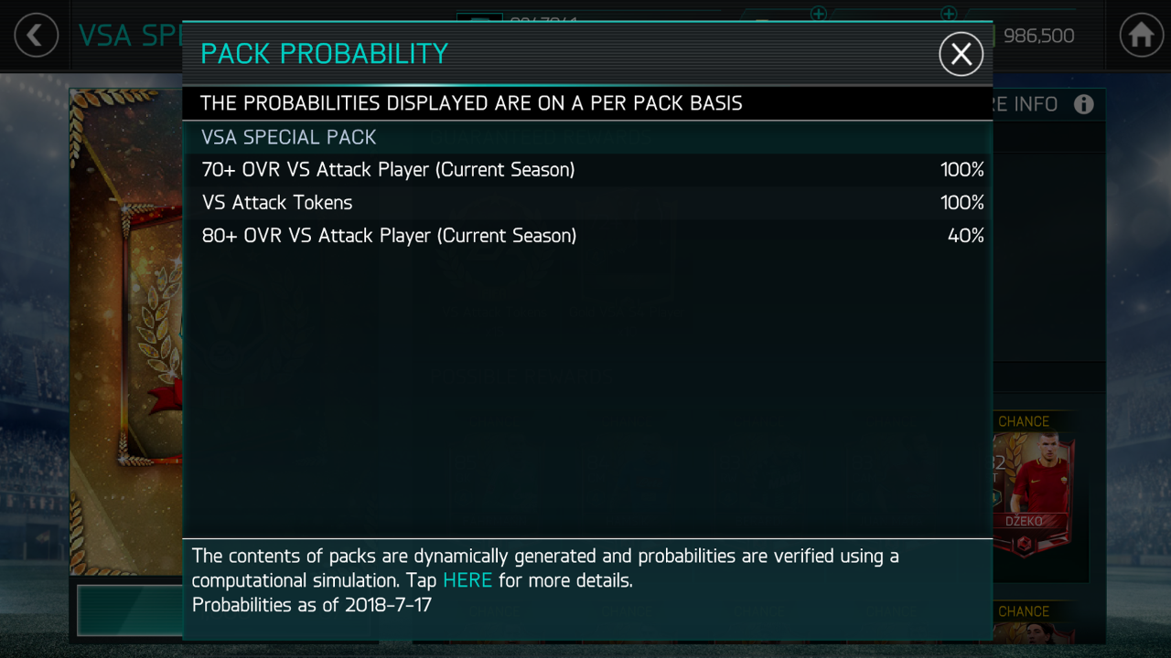 pack probability fifa mobile 2