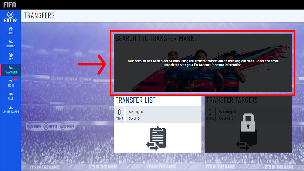 fut 19 companion transfer market message